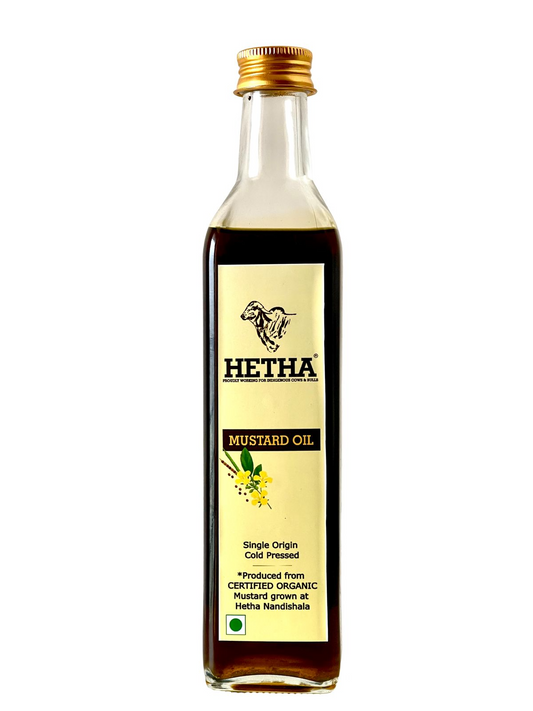 Hetha Organic Cold Pressed Black Mustard Oil - Swadesiicart