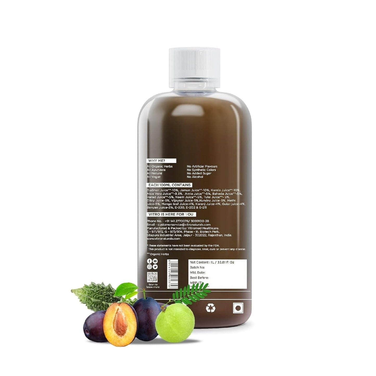Vitro Naturals Certified Organic Sugar Balance Juice | Swadesiicart