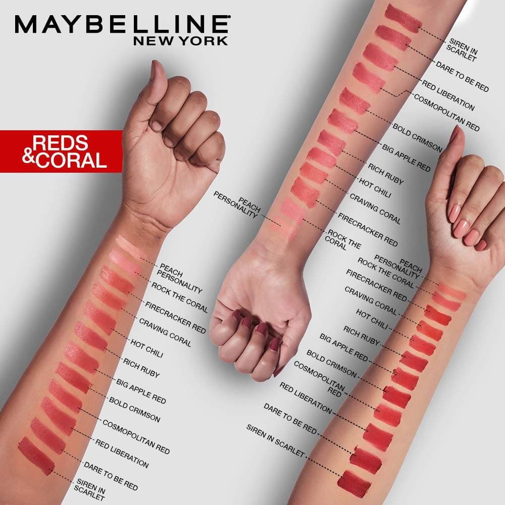 Maybelline New York Color Sensational Creamy Matte Lipstick / 634 Bold Crimson - Swadesiicart