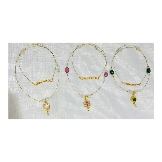 Elite Trading Three Invisible Necklace Chain for Women and Girls Elegant Lightweight Chain with Small Pendant | Swadesiicart