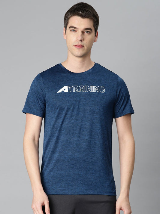 Alcis Men Typography Printed Anti Static Slim Fit Sports T-shirt | Swadesiicart