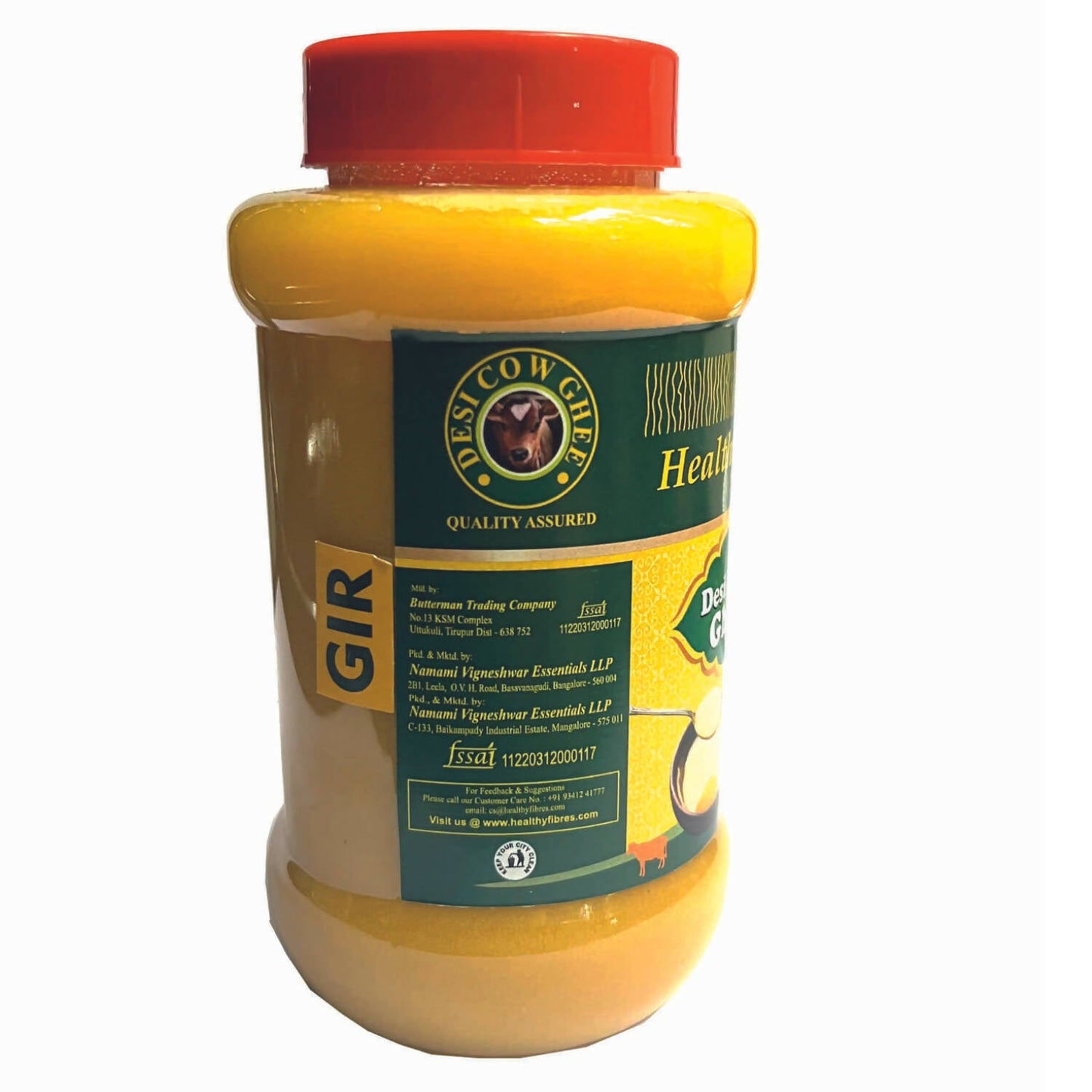 Healthy Fibres Desi Cow Ghee | Cultured Cow Desi Ghee | Premium & Certified Ghee - Swadesiicart