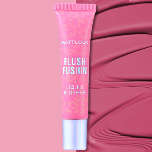 Matt Look Flush Fusion Liquid Blusher - Raspberry Rush-04 - Swadesiicart
