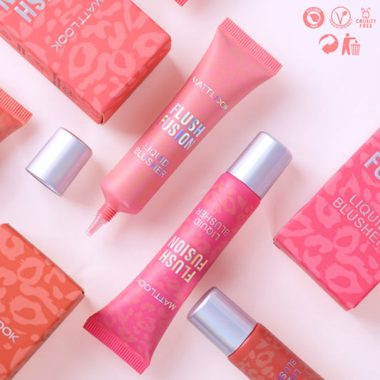 Matt Look Flush Fusion Liquid Blusher - Rosy Charm-05 - Swadesiicart