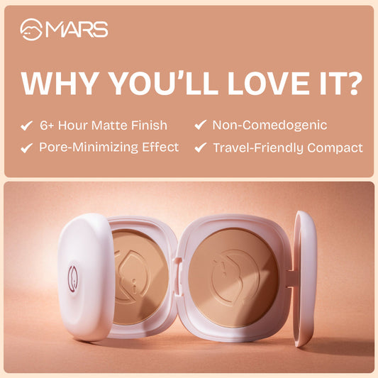 MARS Cosmetics Zero Oil Compact Powder - 05-Honey - Swadesiicart