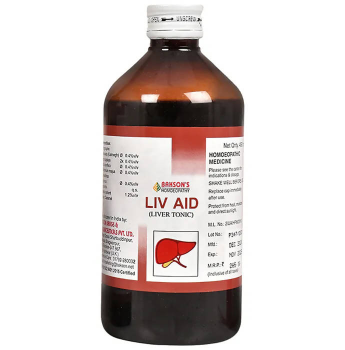 Bakson's Homeopathy Liv Aid Liver Tonic - Swadesiicart