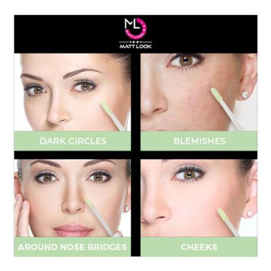 Matt Look Truly Matte Ultimate Cover Concealer - Green - Swadesiicart