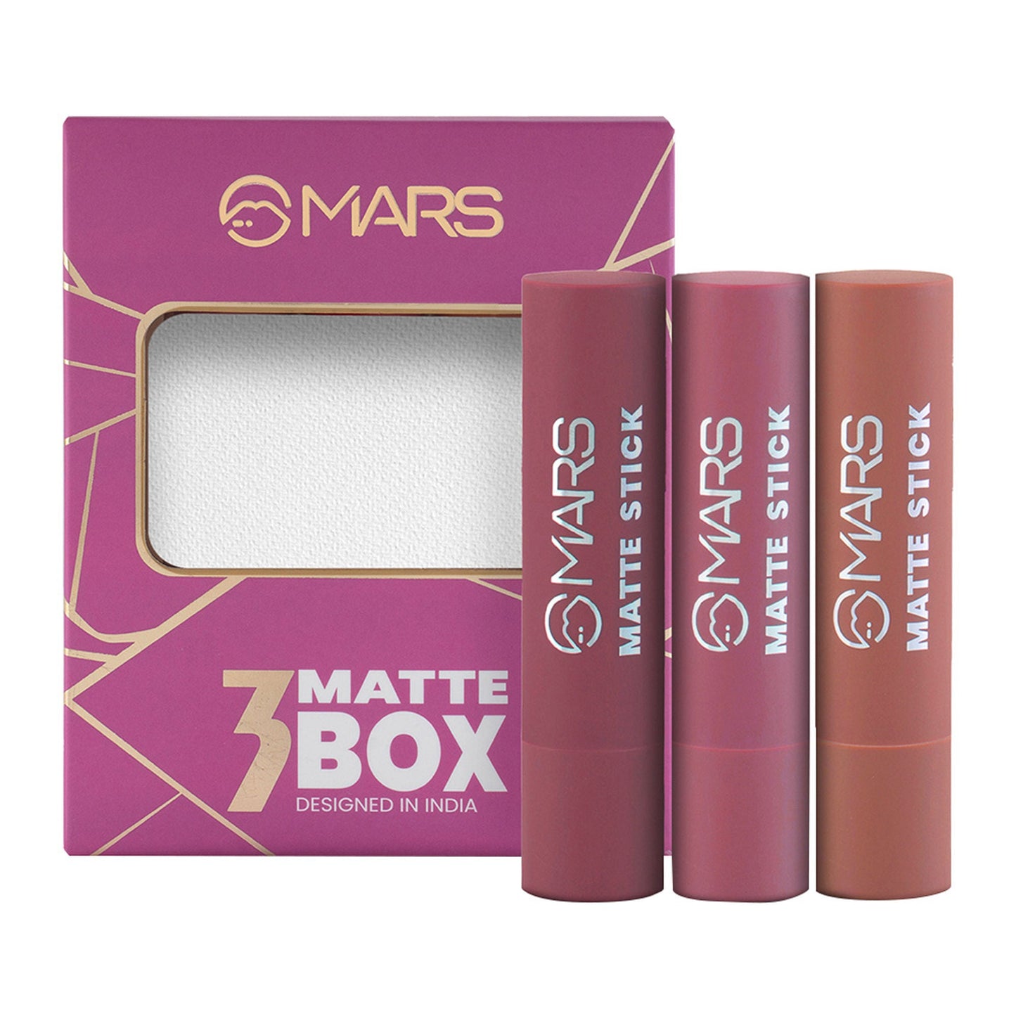 MARS Cosmetics Matte Lipsticks Box - 02 Peaches and Nudes - Swadesiicart