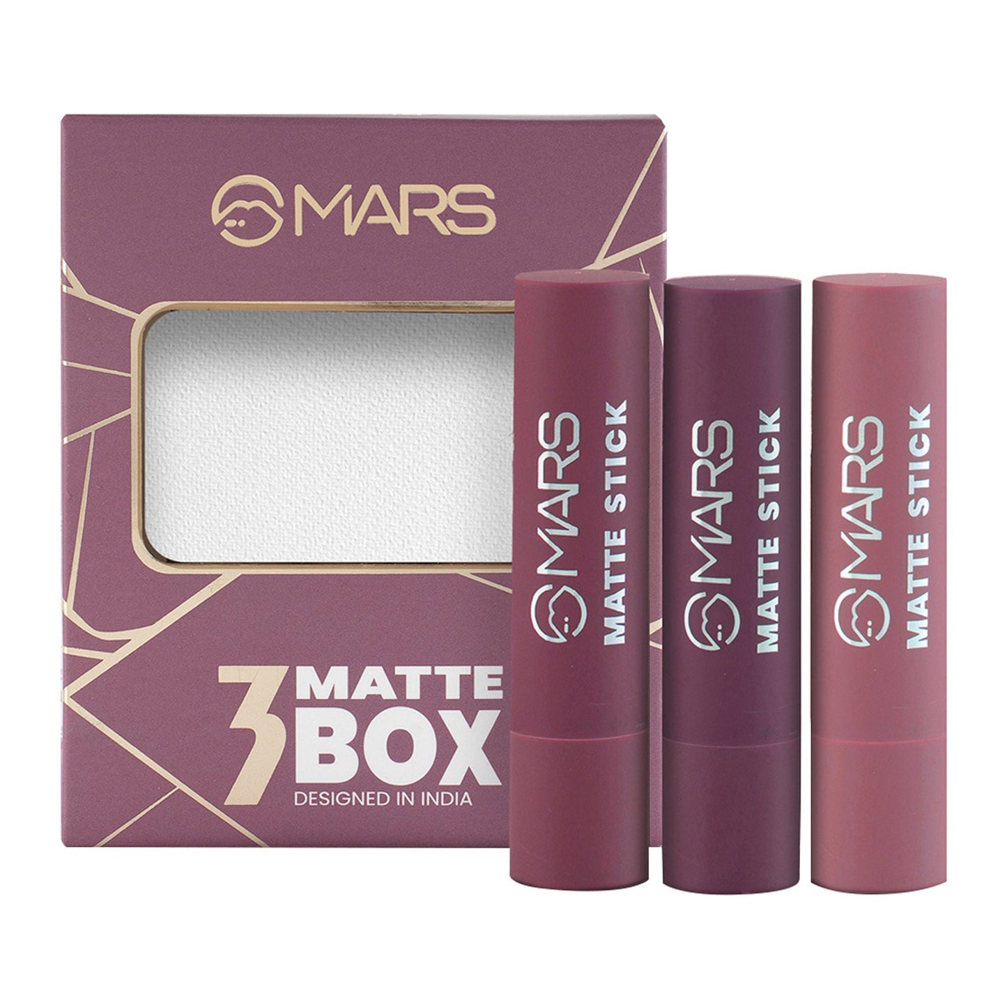 MARS Cosmetics Matte Lipsticks Box - 03 Plums - Swadesiicart