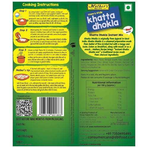 Mother's Recipe Mom's Style Khatta Dhokla Instant Mix - Swadesiicart