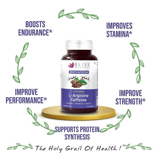 Bliss Welness L-Arginine Caffeine Tablets - Swadesiicart