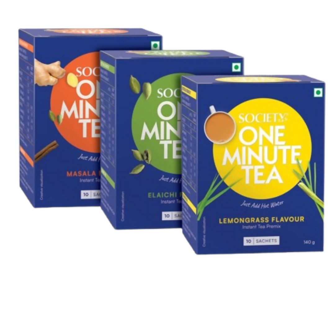 Society OMT Masala&OMT Elaichi&OMT Lemongrass Flavour Tea Premix Combo | Swadesiicart