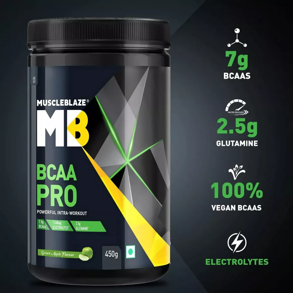 MuscleBlaze BCAA Pro Green Apple | Swadesiicart