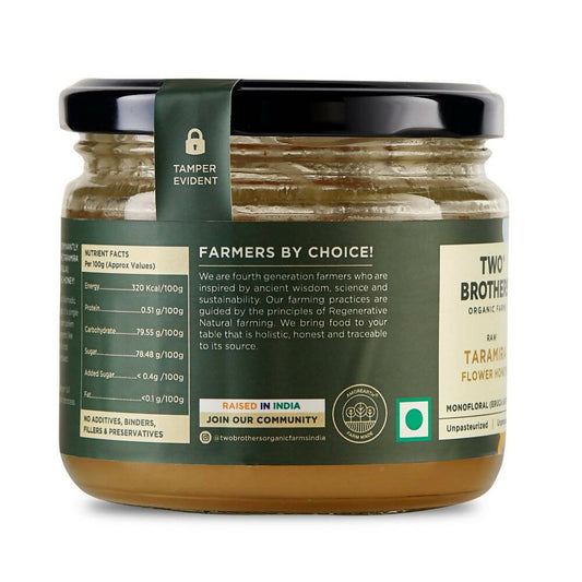 Two Brothers Organic Farms Taramira Honey, Raw Mono-Floral - Swadesiicart