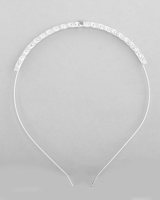 VOJ Silver Plated AD Studded Hairband | Swadesiicart