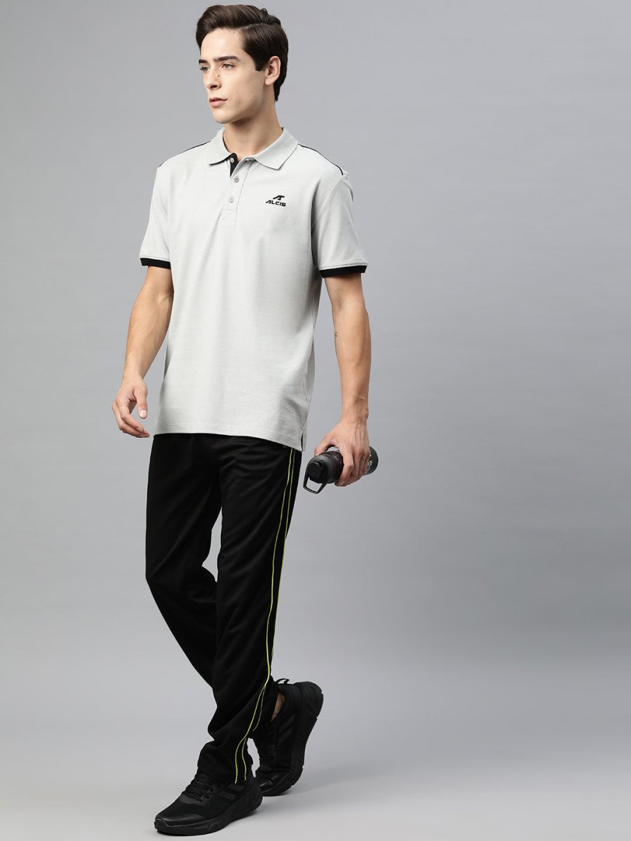 Alcis Men Brand Logo Embroidered Polo Collar Sports T-shirt | Swadesiicart