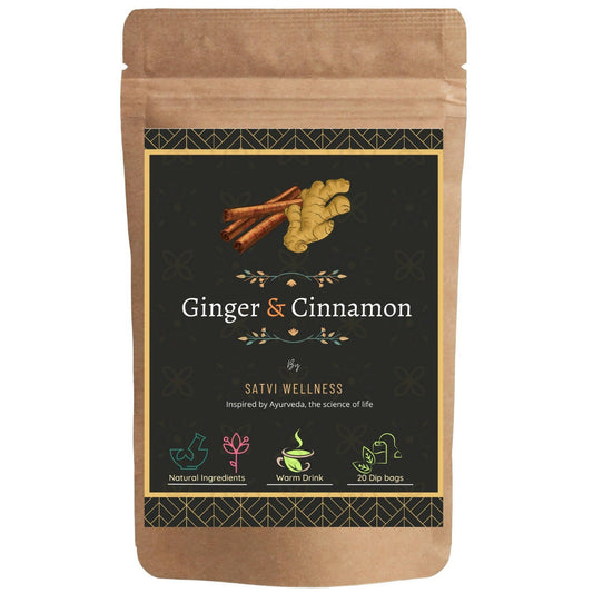 Satvi Wellness Ginger Cinnamon Tea | Herbal Tea