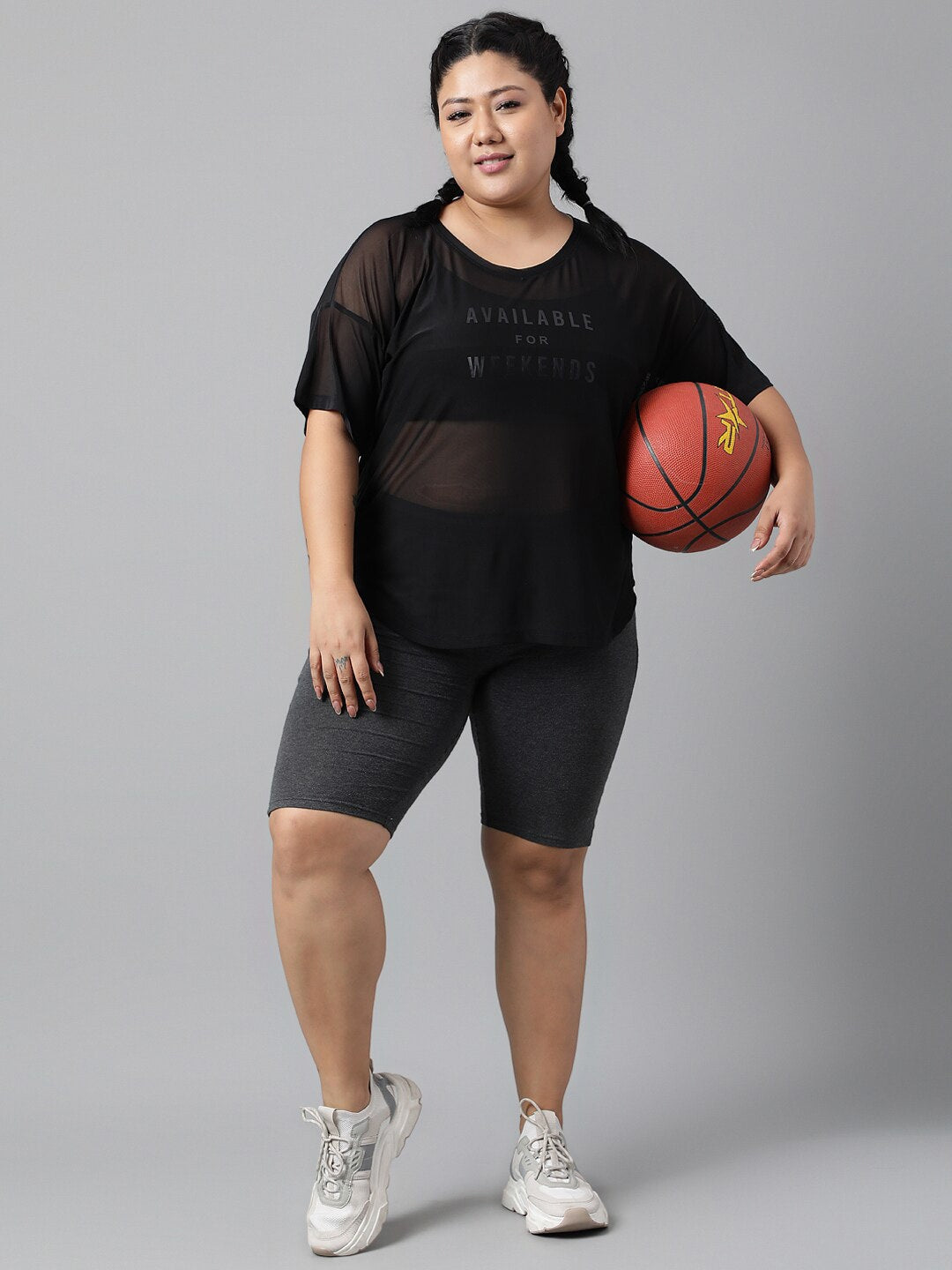 MKH Plus Size Typography Printed Dri-FIT Sports T-shirt - Swadesiicart