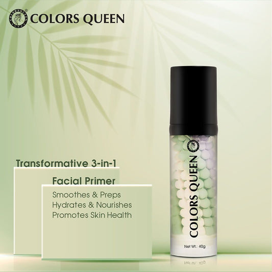 Colors Queen 3 in 1 Facial Primer - 02 Green | Swadesiicart
