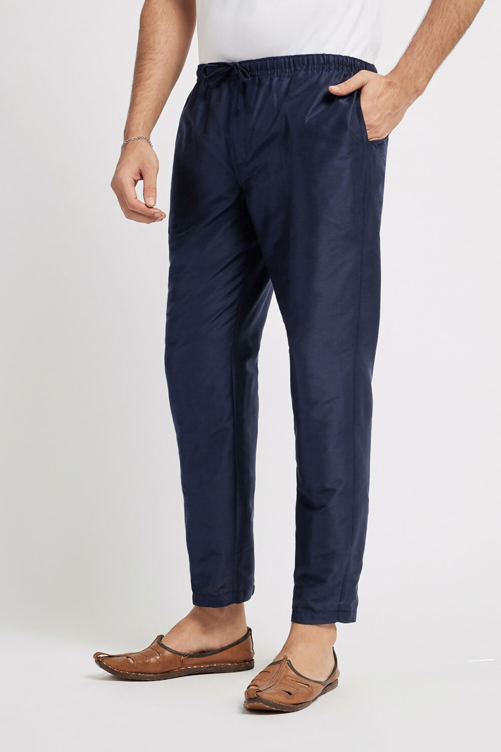 Ethnic India Blue solid Pant for Men | Swadesiicart