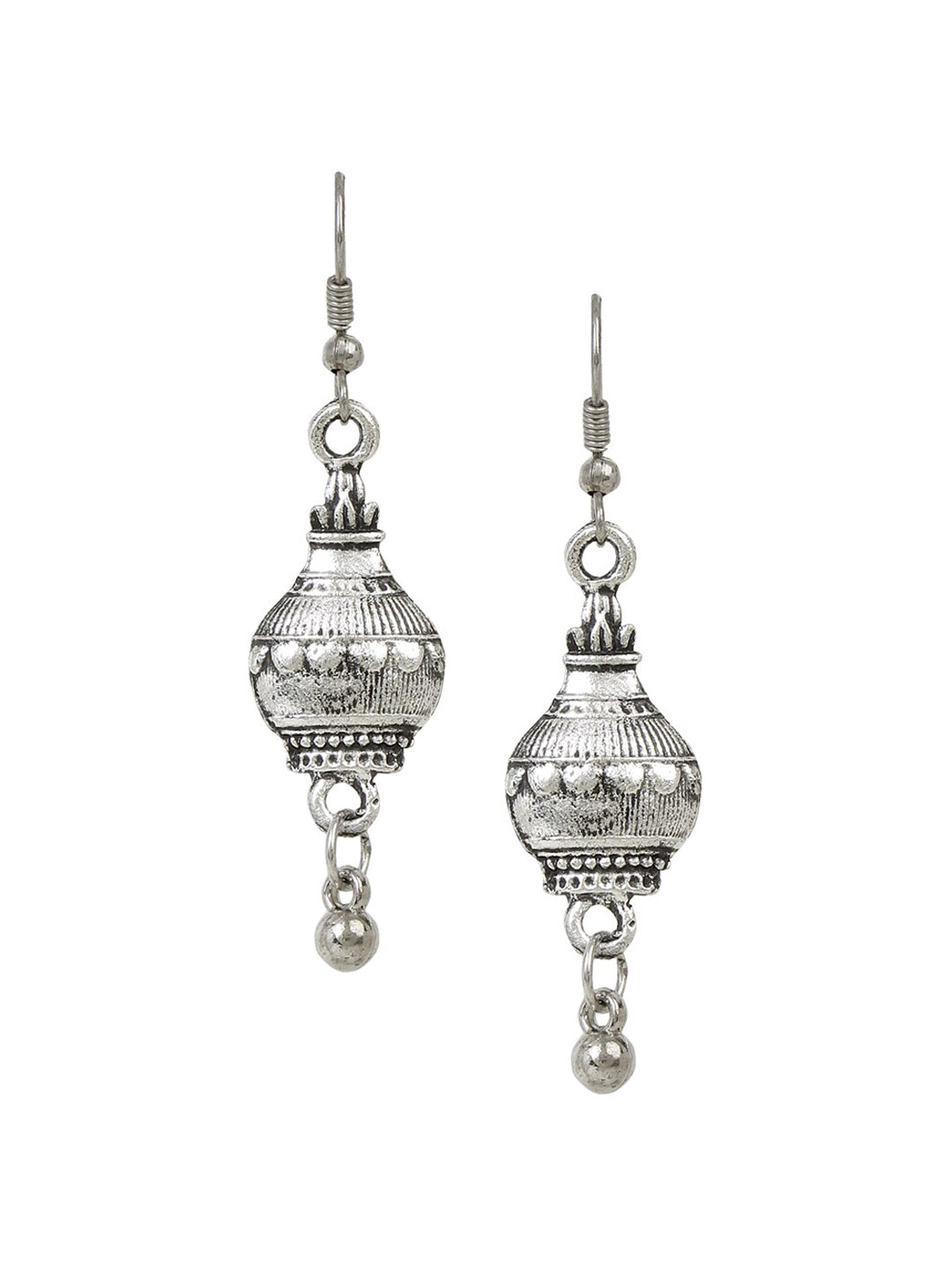 Cardinal Silver-Toned Oxidized Long Jewellery Set - Swadesiicart