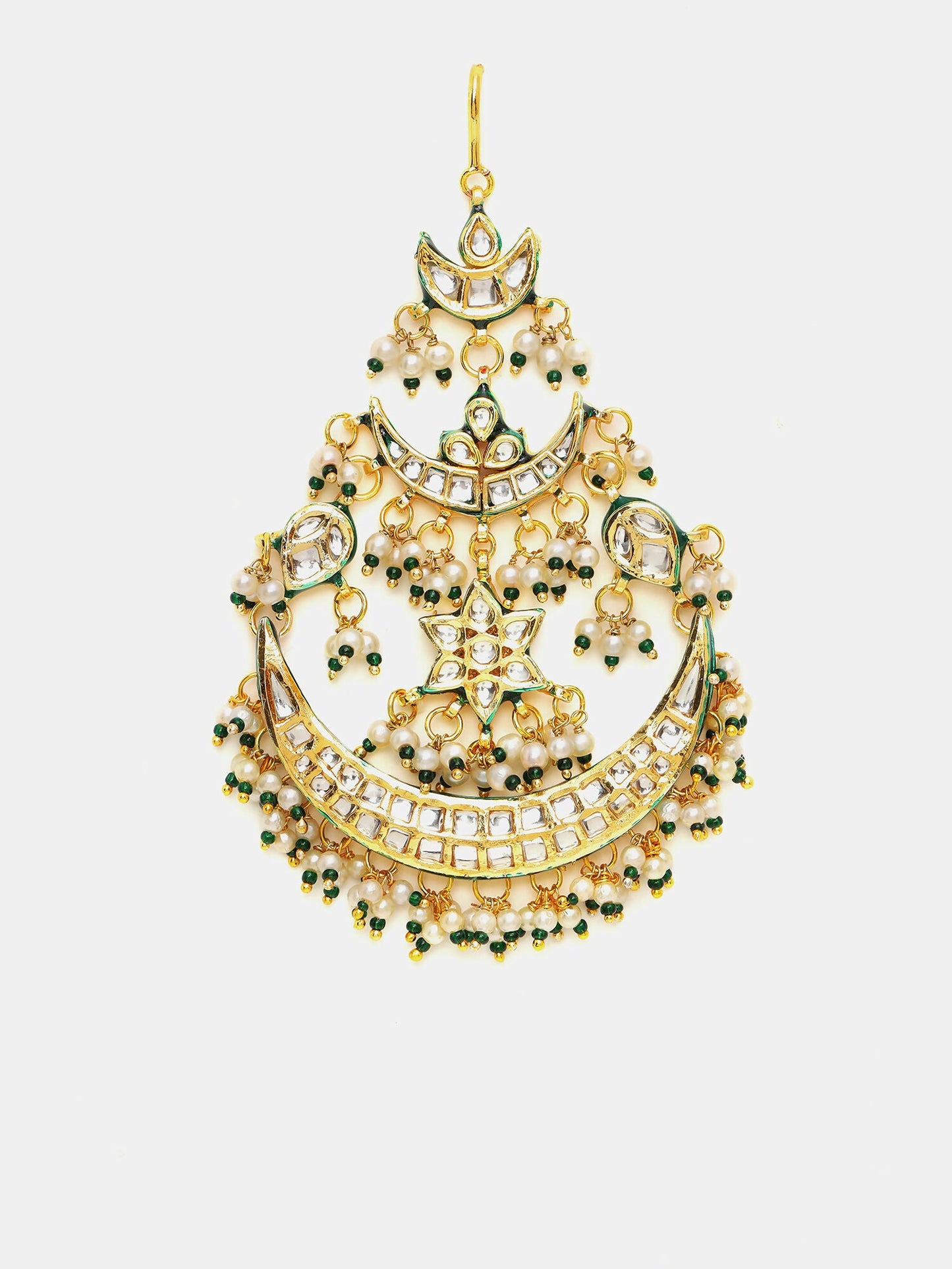 Ruby Raang 22k Gold Polished Kundan Passa | Swadesiicart