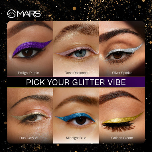 MARS Cosmetics Twinkle Wink Glitter Eyeliner - Golden Gleam - Swadesiicart