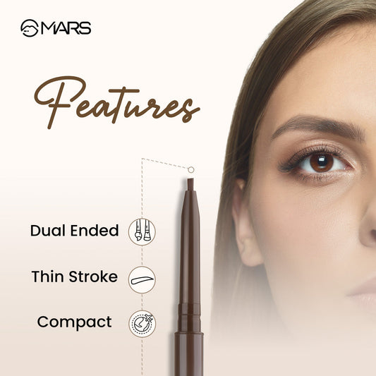 MARS Cosmetics Oh Brow Eyebrow Pencil - Black - Swadesiicart