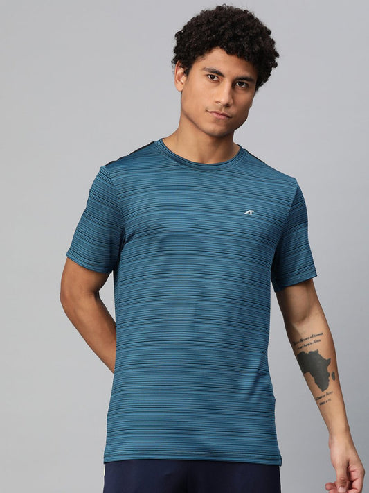 Alcis Striped Anti Static Slim Fit T-shirt | Swadesiicart