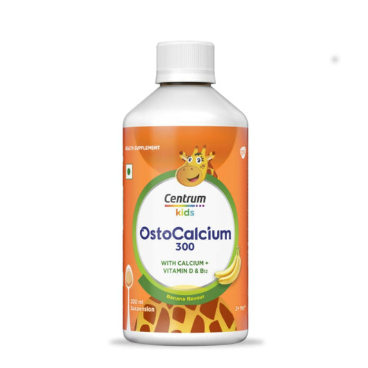 Centrum OstoCalcium 300 Suspension for Kids, Vit D & Calcium to support Growth, Strong Bones & Teeth