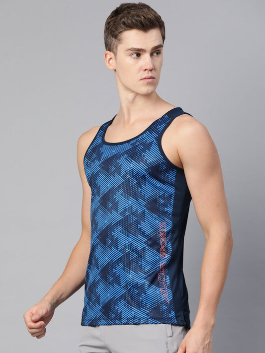 Alcis Men Printed Dry Tech Slim Fit T-shirt | Swadesiicart