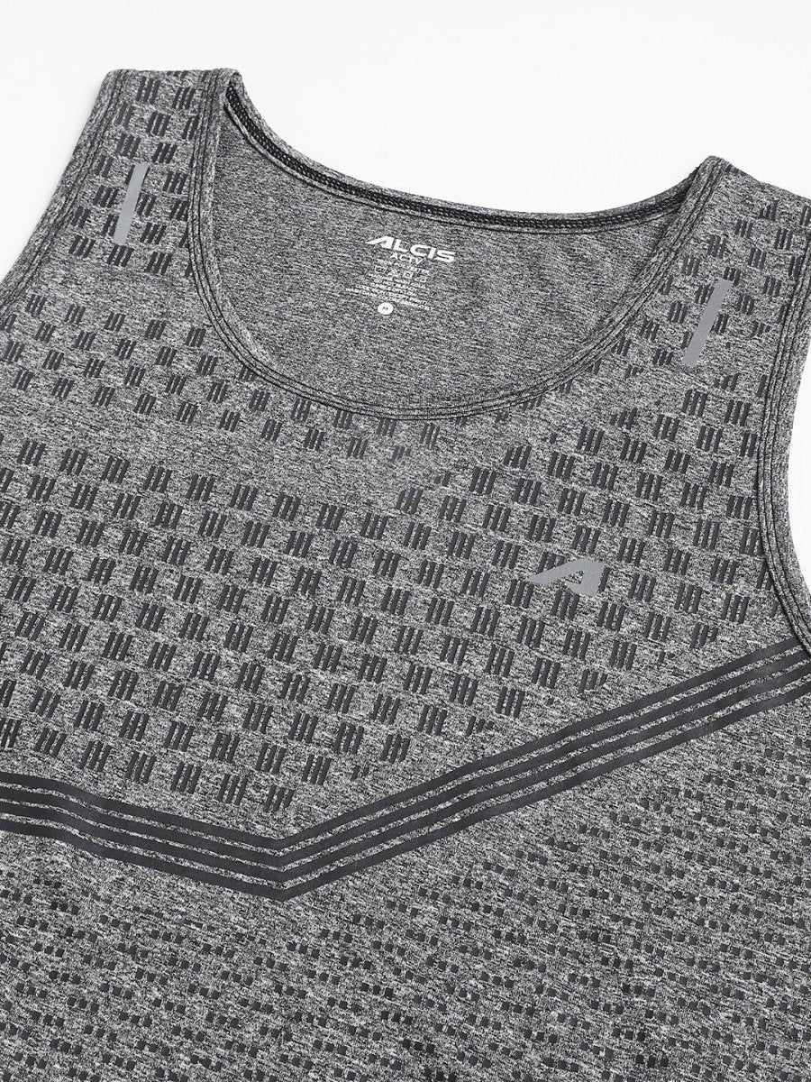 Alcis Men Heather Anti-Static Slim-Fit Swadesiicartnce Running Singlet | Swadesiicart