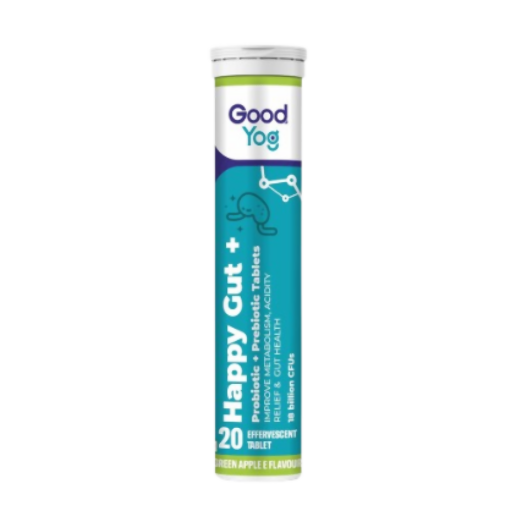 GoodYog Probiotics + Prebiotics Effervescent Tablets with No Added Sugar | Swadesiicart