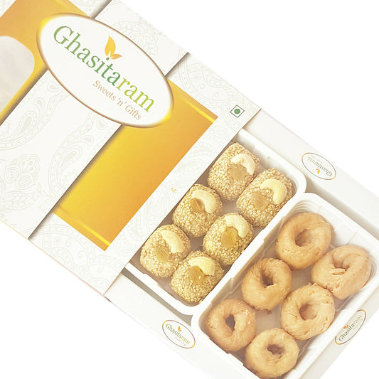 Ghasitaram Sankranti /Lohri Gifts Sweets-Til Laddoo And Khajoor Hamper | Swadesiicart