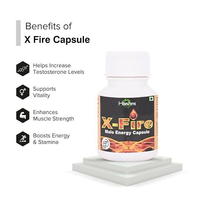 Hashmi Pharmacy X-Fire Capsule for Strength, Stamina, Energy, Power Men | Swadesiicart