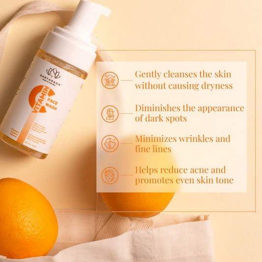 Earthraga Vitamin C Foaming Face Wash - Swadesiicart