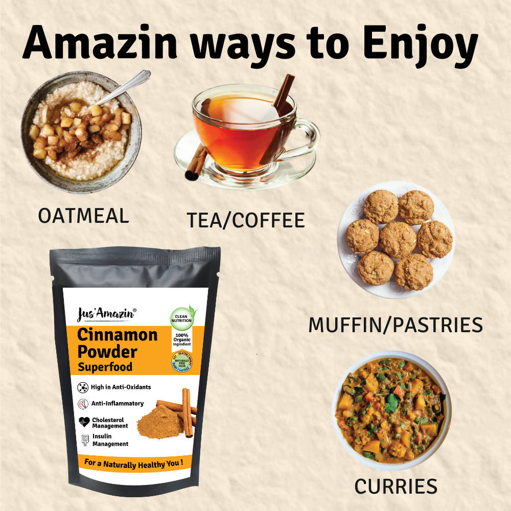 Jus Amazin Cinnamon Powder Superfood - Swadesiicart