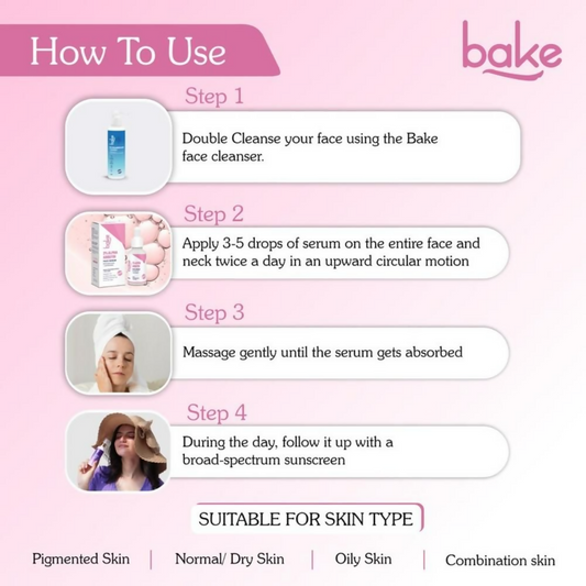 Bake 2% Alpha Arbutin Face Serum With Kojic Acid & Niacinamide | Swadesiicart