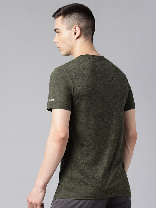 Alcis Typography Printed Dry Tech Slim Fit T-shirt | Swadesiicart