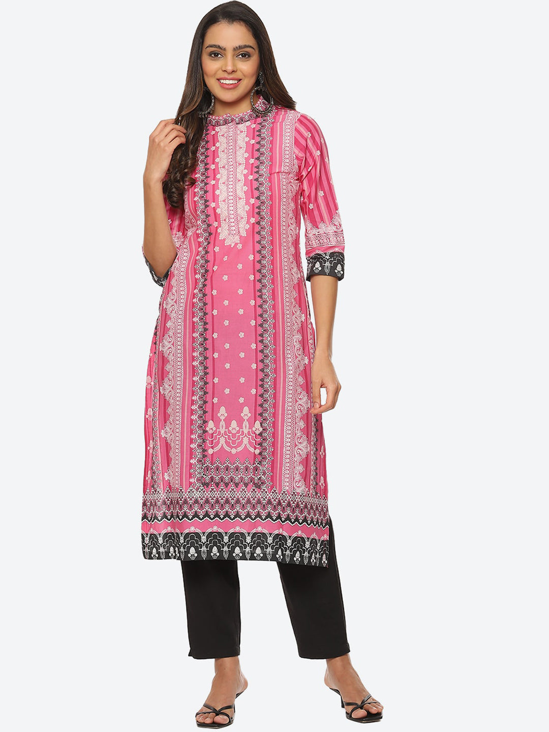 Biba Ethnic Motifs Printed Kurta - Swadesiicart