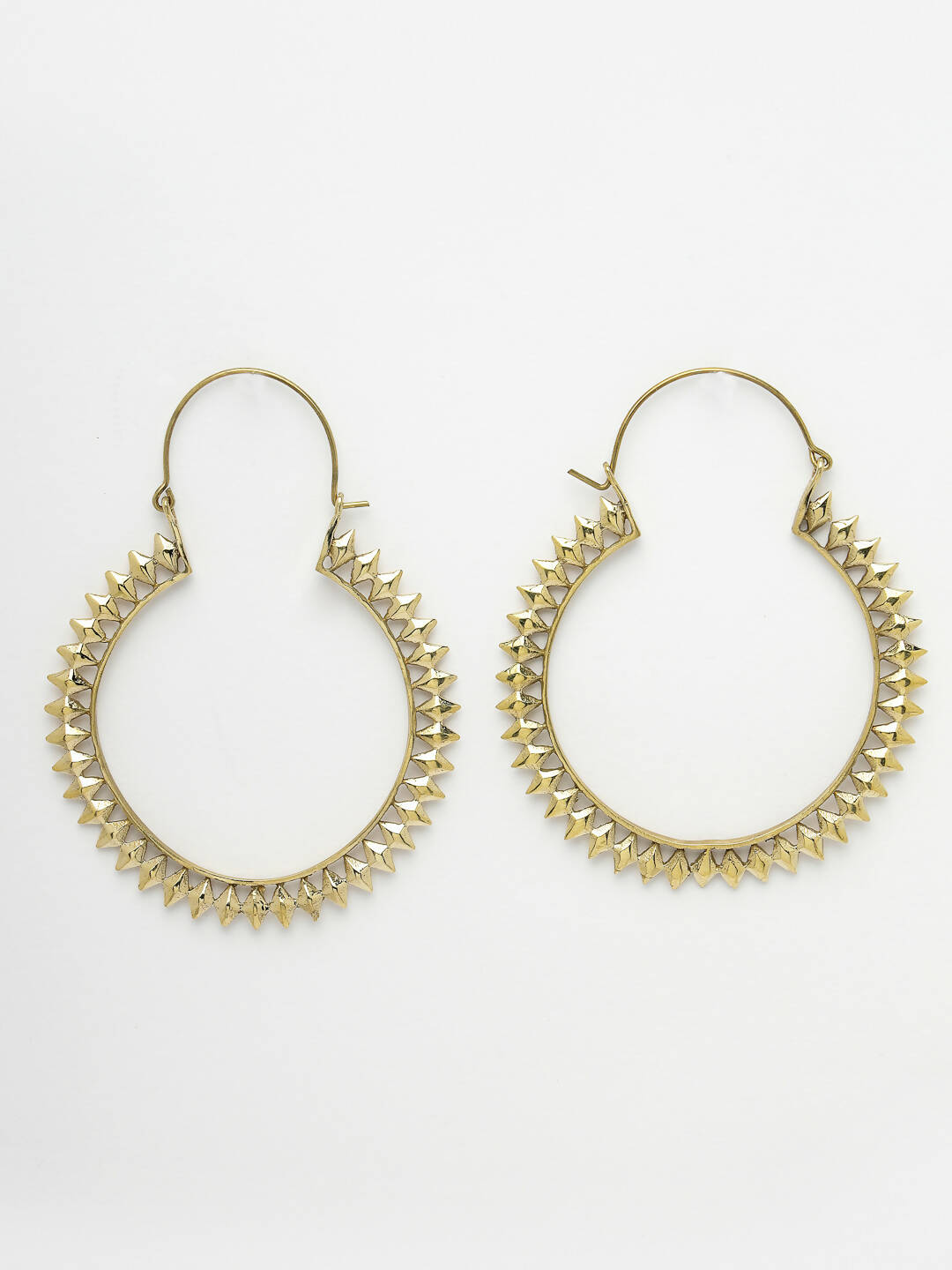 NVR Women Golden Full Circular Hoop Earrings - Swadesiicart