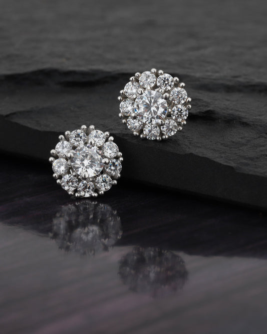 Black Toned Contemporary Stud Earring For Men - Wahe Jewels - Swadesiicart