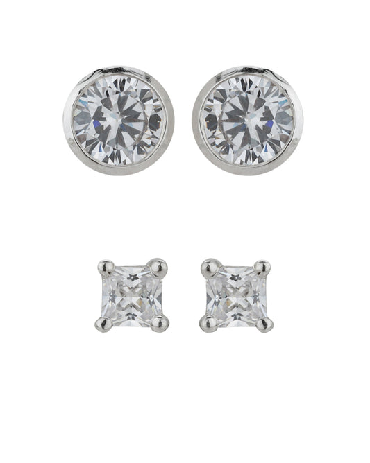 Rose Gold-Polished Cz Contemporary Stud Earring For Women - Wahe Jewels - Swadesiicart
