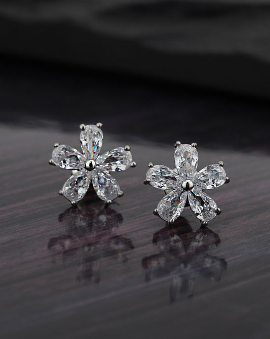 Set Of 3 Gold-Polished Cz Stud Earring For Women - Wahe Jewels - Swadesiicart