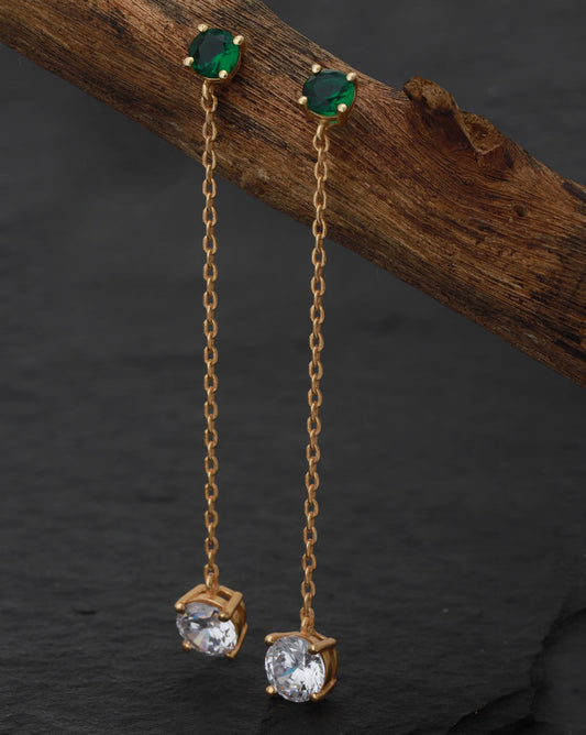 Gold-Polished With Pearl Stylish Drop Earring For Women - Wahe Jewels - Swadesiicart