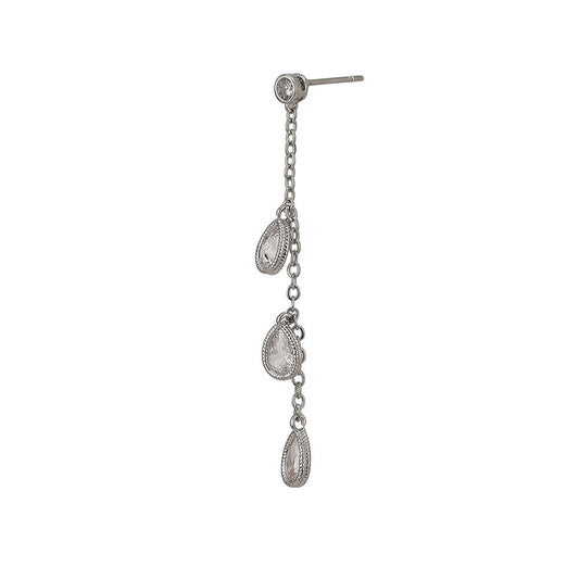 Gold-Polished With Cz Petite Hoop Earring For Women - Wahe Jewels - Swadesiicart