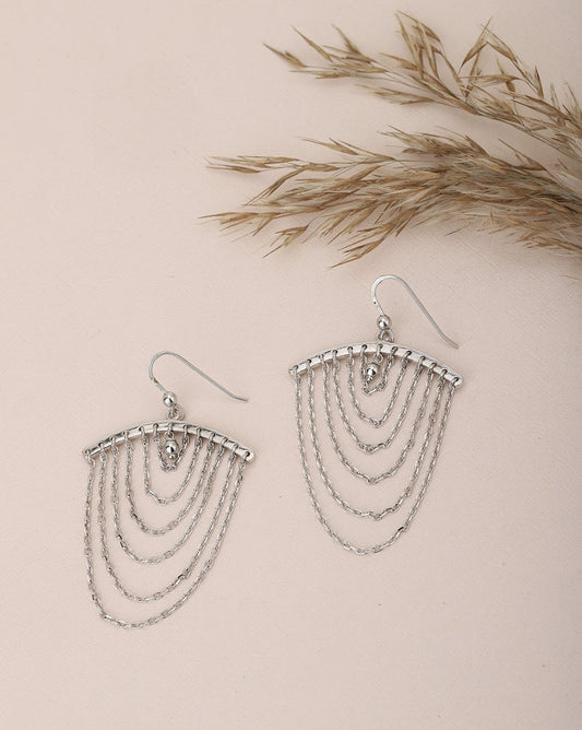 925 Sterling Silver Rhodium Plated Anchor Drop Earring For Women - Wahe Jewels - Swadesiicart