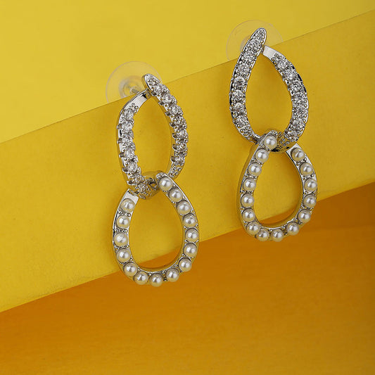 Gold-Polished With Cz Textured Heart Stud Earring - Wahe Jewels - Swadesiicart