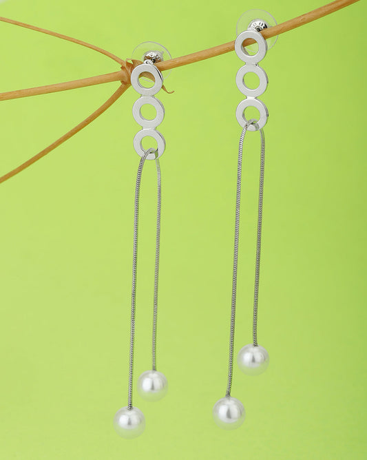 Gold-Polished With Cz Dangling Bar Drop Earring - Wahe Jewels - Swadesiicart
