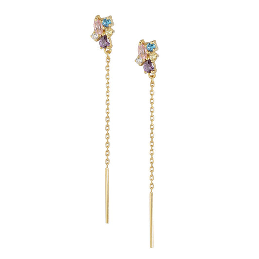 Rhodium Plated Cz Drop Earring For Women - Wahe Jewels - Swadesiicart